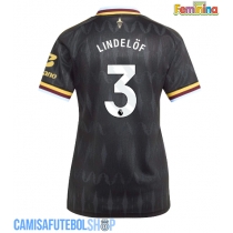 Camisa de time de futebol Aston Villa Victor Lindelof #3 Replicas 2º Equipamento Feminina 2026-27 Manga Curta